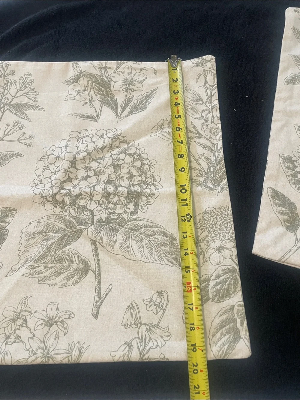 Set of 2 Decorative Floral Neutral Pillow Covers Sage Green Hydrangea Print new